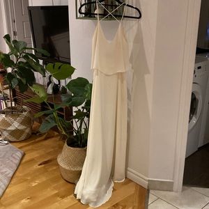 Zara Basic white long dress, small size